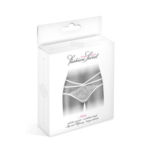 Бикини с изрязано дупе Nadia бели [2]