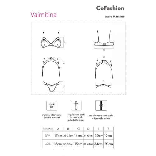 Дантелен комплект Vaimitana черен размер L/XL [4]