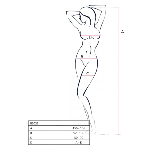 Боди с изрязано дъно Passion BS023 черно [2]