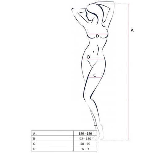 Боди-жартиер Passion BS057 червено [3]